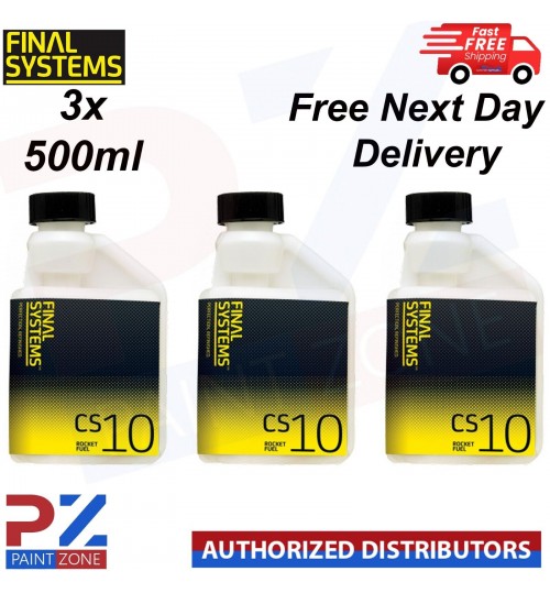 3x Final Systems ROCKET FUEL 2k Super Accelerator for low bake&Air Drying 500ml